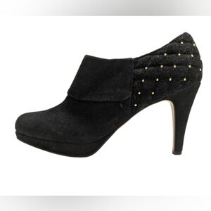 Adrienne Vittadini Pelli Round Toe Suede black Bootie size 9M